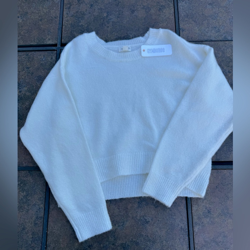 Girl’s Gymboree Cream Copped Pullover Sweater -size 5/6